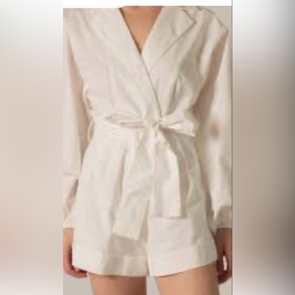 Commense White Belted Jumpsuit